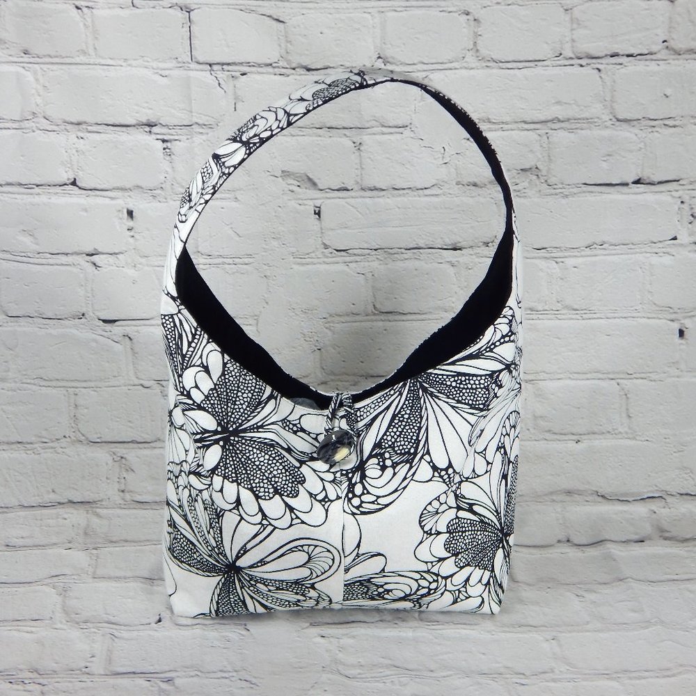 Gorgeous Handmade Hobo Bag Butterflies Print